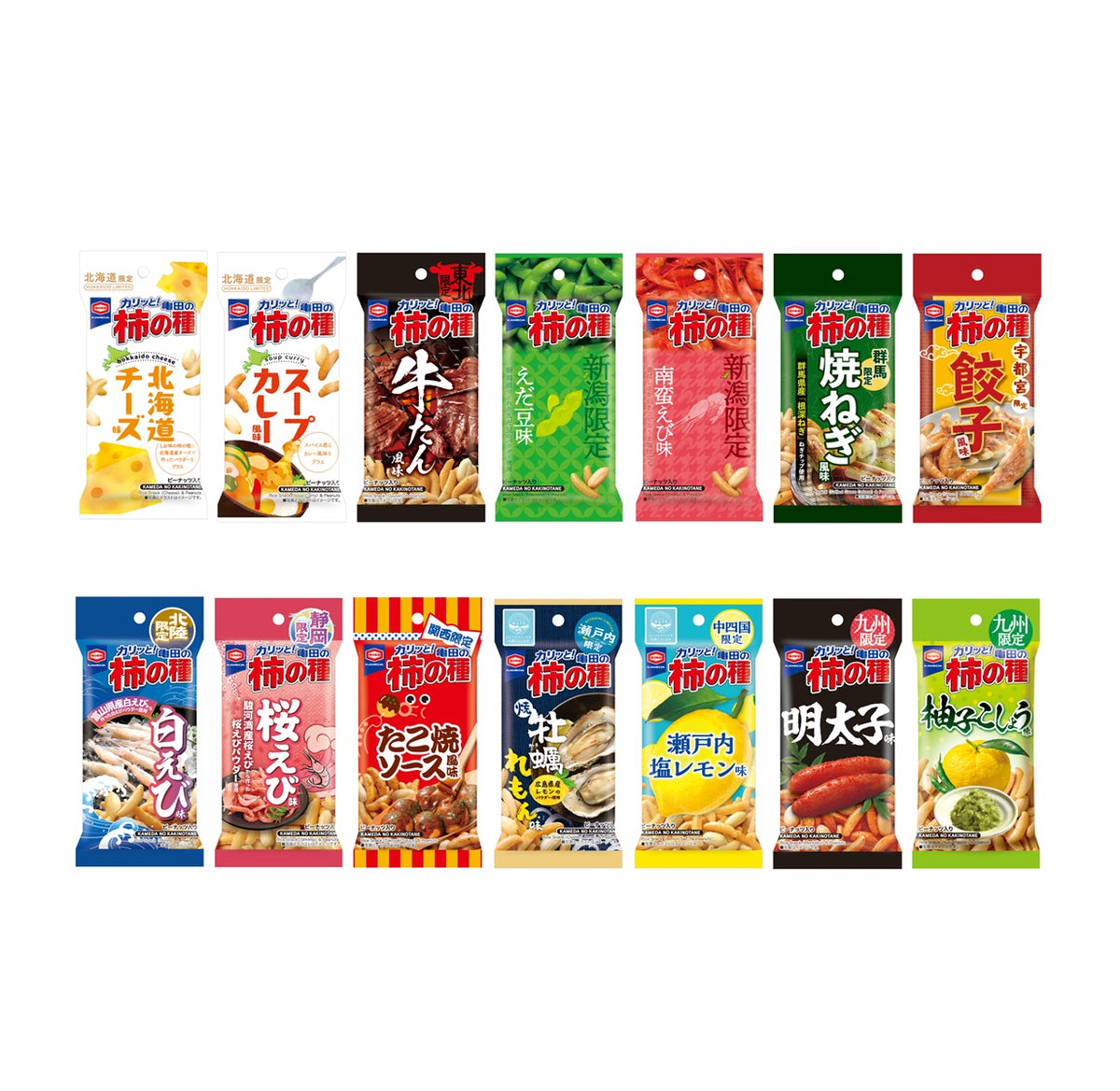 期間限定】ご当地柿の種セット(14種) | 亀田製菓通販いちば