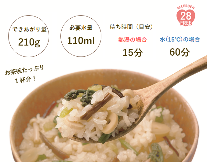 5年保存】尾西の山菜おこわ(1食分)×10袋　亀田製菓通販いちば