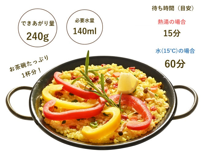 ※5月27日頃 販売開始予定【非常食】尾西の栄養＋(プラス)パエリア 100g(1食分)×10袋【長期保存】